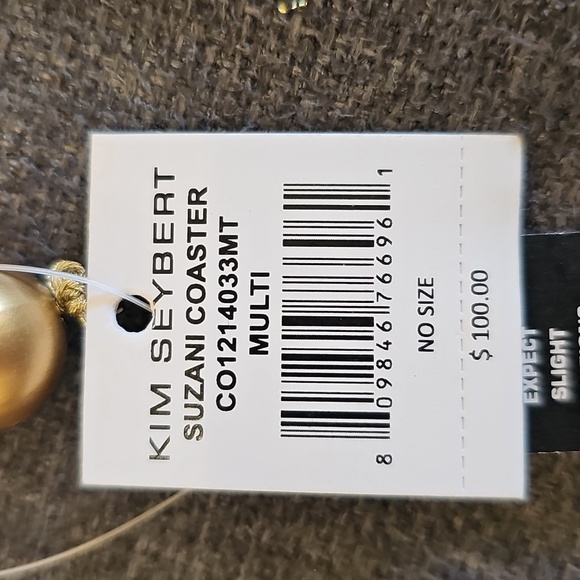 NWT Kim Seybert set of 4 beaded coasters - Picture 4 of 12